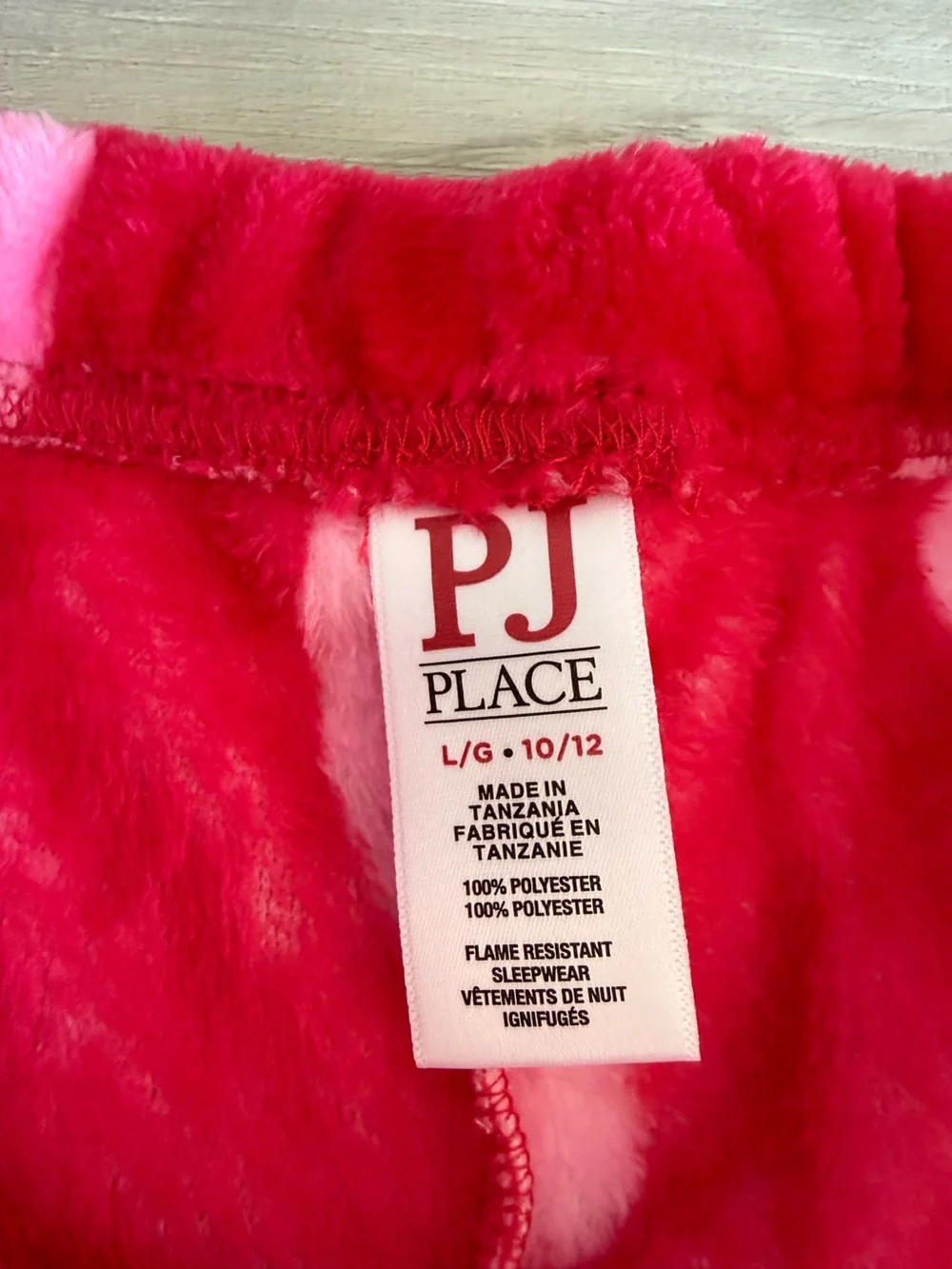 The Children’s Place Cozy Fleece Heart Pajamas Red Large NWT IN PACKAGE